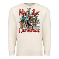 Sandshell my first christmas baby safari animals Premium Sweatshirt - LillyAllenDesigns