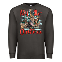 Smoke my first christmas baby safari animals Premium Sweatshirt - LillyAllenDesigns