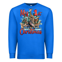 True Royal my first christmas baby safari animals Premium Sweatshirt - LillyAllenDesigns