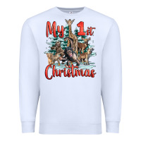 White my first christmas baby safari animals Premium Sweatshirt - LillyAllenDesigns