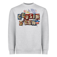 Heather Grey Cousin crew 4th of july Heavyweight Sweatshirt - CowGirlArtShop