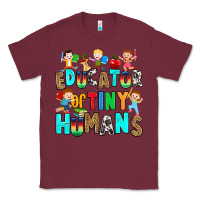 Burgundy Educator of tiny humans Classic Tee - RanaPortraitStore