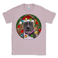 Lilac Christmas Pitbull Classic Tee - RanaPortraitStore