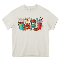 Cream dog mama golden retriever Heavy Core Tee - MaliasSmallBusiness