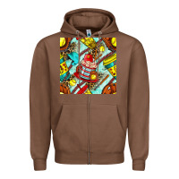 Chestnut softball coffee cup and bat with leopard seamless pattern bbs Zipper Hoodie - BundleAndBundleShop