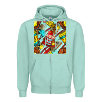 Seafoam softball coffee cup and bat with leopard seamless pattern bbs Zipper Hoodie - BundleAndBundleShop
