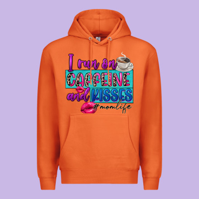 I Run On Caffeine And Kisses Premium Hoodie Designed By Fadigitalartstudio