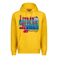 Lemon I run on caffeine and kisses Premium Hoodie - FaDigitalArtStudio