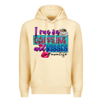 Pina Colada I run on caffeine and kisses Premium Hoodie - FaDigitalArtStudio