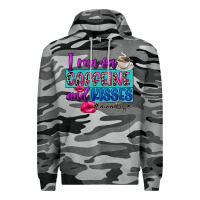 Slate Camo I run on caffeine and kisses Premium Hoodie - FaDigitalArtStudio
