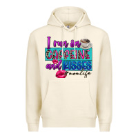 Tofu I run on caffeine and kisses Premium Hoodie - FaDigitalArtStudio