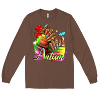 Chestnut Black woman Autism nails Long Sleeve Tee - NancyCooperArtShop