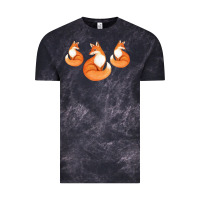 Cloud Black Three Little Foxes IN Fox Family I Gift Vintage Tee - Bettercallsaul