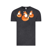 Vintage Black Three Little Foxes IN Fox Family I Gift Vintage Tee - Bettercallsaul