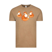 Vintage Coffee Three Little Foxes IN Fox Family I Gift Vintage Tee - Bettercallsaul