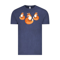 Vintage Denim Three Little Foxes IN Fox Family I Gift Vintage Tee - Bettercallsaul