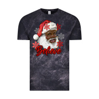 Cloud Black african american santa believe Vintage Tee - RanaPortraitStore