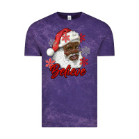 Cloud Purple african american santa believe Vintage Tee - RanaPortraitStore