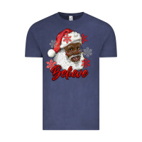Vintage Denim african american santa believe Vintage Tee - RanaPortraitStore