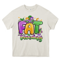 Cream fat tuesday Heavy Core Tee - MaliasSmallBusiness