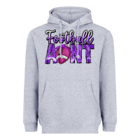 Heather Grey football aunt Heavyweight Hoodie - CowhideDigitalArt