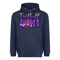 Navy football aunt Heavyweight Hoodie - CowhideDigitalArt