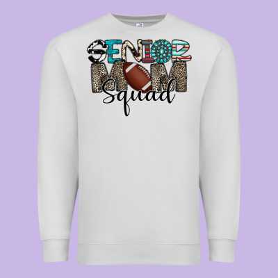 Senior Mom Squad Football Design Premium Sweatshirt Designed By Cowhidedigitalart