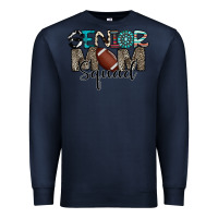 Navy senior mom squad football design Premium Sweatshirt - CowhideDigitalArt