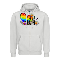 Dove Grey pride mom Zipper Hoodie - FaDigitalArtStudio