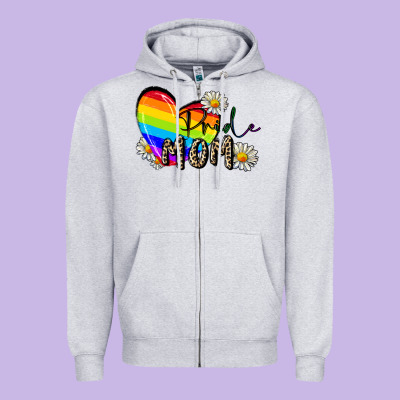 Pride Mom Zipper Hoodie Designed By Fadigitalartstudio