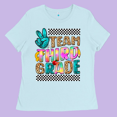 Team Third Grade Ladies Tee Designed By Nancycooperartshop