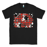 Black Christmas Plaid Cowhide Pattern Background Classic Tee - RanaPortraitStore