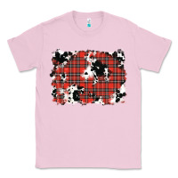 Bubblegum Pink Christmas Plaid Cowhide Pattern Background Classic Tee - RanaPortraitStore