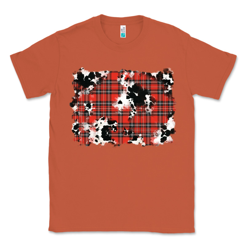 Christmas Plaid Cowhide Pattern Background Classic Tee by RanaPortraitStore | Teevron
