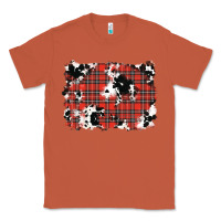 Copper Christmas Plaid Cowhide Pattern Background Classic Tee - RanaPortraitStore