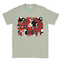 Matcha Christmas Plaid Cowhide Pattern Background Classic Tee - RanaPortraitStore