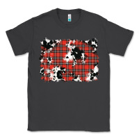 Smoke Christmas Plaid Cowhide Pattern Background Classic Tee - RanaPortraitStore