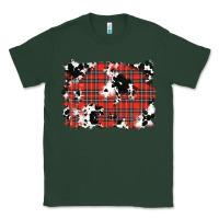 Sports Green Christmas Plaid Cowhide Pattern Background Classic Tee - RanaPortraitStore