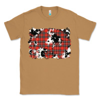 Toasted Coconut Christmas Plaid Cowhide Pattern Background Classic Tee - RanaPortraitStore
