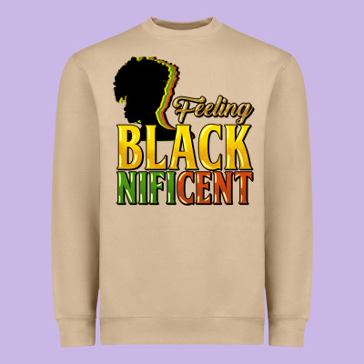 Feeling Blacknificent Heavyweight Sweatshirt Designed By Howdyjamesfarm