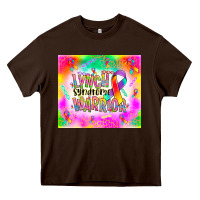 Chocolate Brown lynch stndrome warrior Heavy Core Tee - NancyCooperArtShop