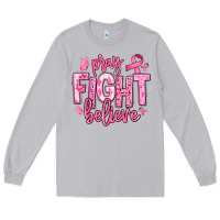 Moon Dust pray fight believe breast cancer Long Sleeve Tee - texasbilliewilder