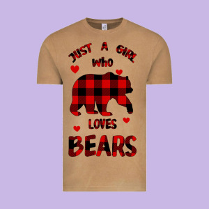 Just A Girl Who Loves Bears Vintage Tee Designed By Bettercallsaul