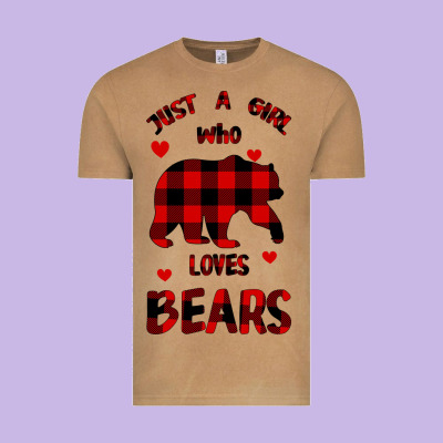 Just A Girl Who Loves Bears Vintage Tee Designed By Bettercallsaul