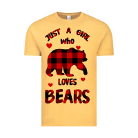 Vintage Mustard Just A Girl Who Loves Bears Vintage Tee - Bettercallsaul