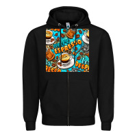 Black more espresso less despresso coffee with leopard seamless pattern bbs Zipper Hoodie - BundleAndBundleShop