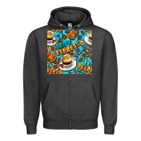 Charcoal Heather more espresso less despresso coffee with leopard seamless pattern bbs Zipper Hoodie - BundleAndBundleShop