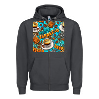 Smoke more espresso less despresso coffee with leopard seamless pattern bbs Zipper Hoodie - BundleAndBundleShop