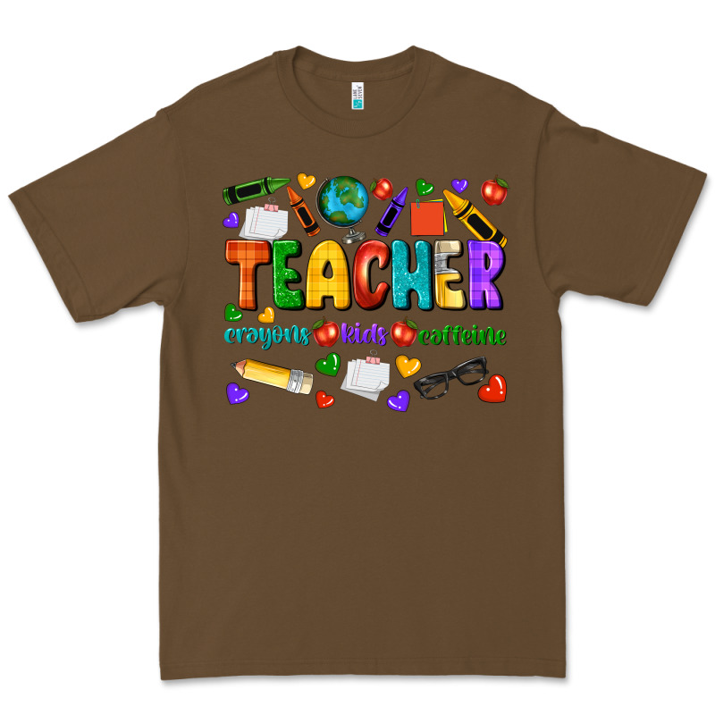 Teacher Crayons Kids Caffeine Premium Tee by NancyCooperArtShop | Teevron
