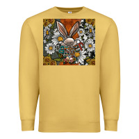 Antique Gold bunny Easter Premium Sweatshirt - CowhideDigitalArt